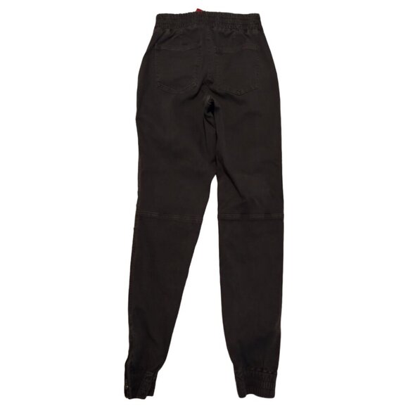 SPANX Women's Mid Rise Twill Joggers Sz XS Black‎ Stretchy Pull On Elastic Waist - Picture 5 of 9